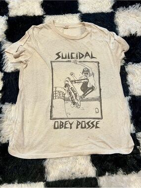 Vintage Obey Posse Suicidal Tendencies Graphic Tee - Cream